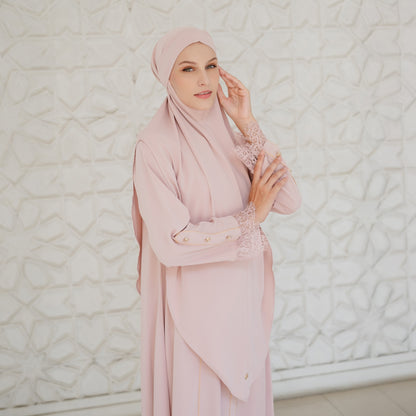 Chanté - Oksana Abaya Set in Nude Pink