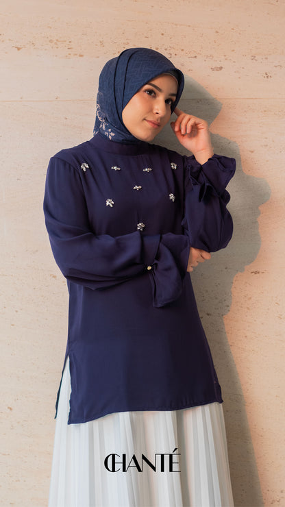 Angelie Blouse - Navy