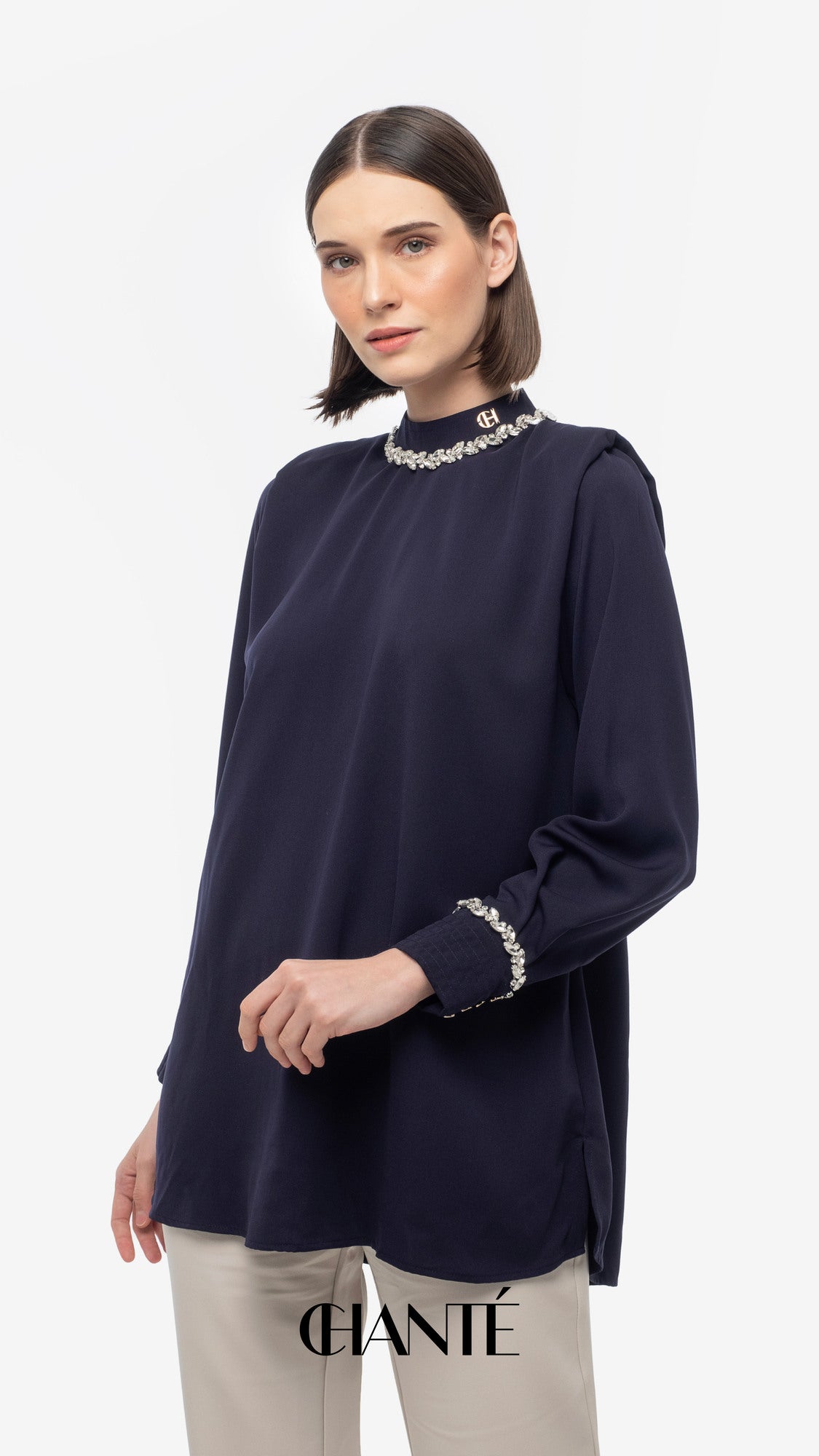 Atiya Blouse - Navy