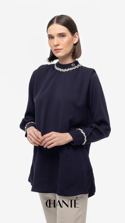 Atiya Blouse - Navy