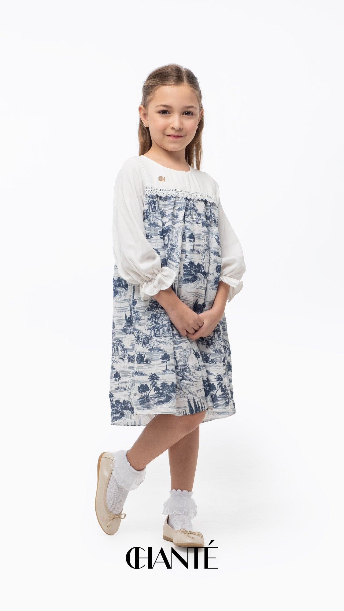 Brittany Girl Dress - Blue