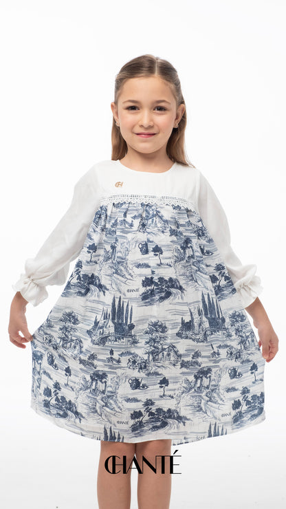 Brittany Girl Dress - Blue