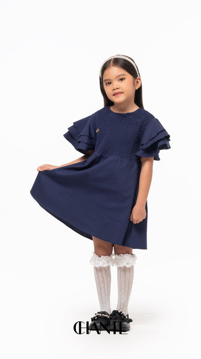 Chantasia Girl Dress - Navy
