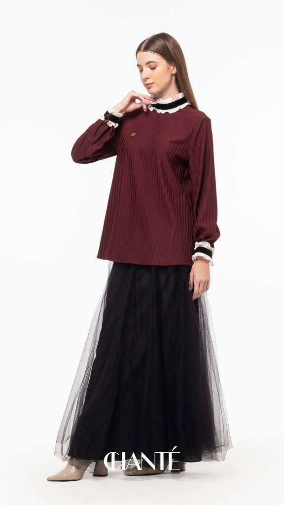 Claire Blouse - Maroon