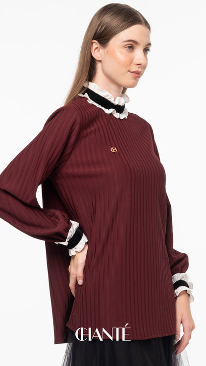 Claire Blouse - Maroon