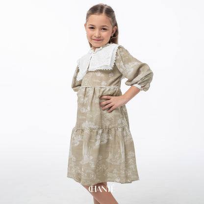 Blanca Girl Dress - Sand