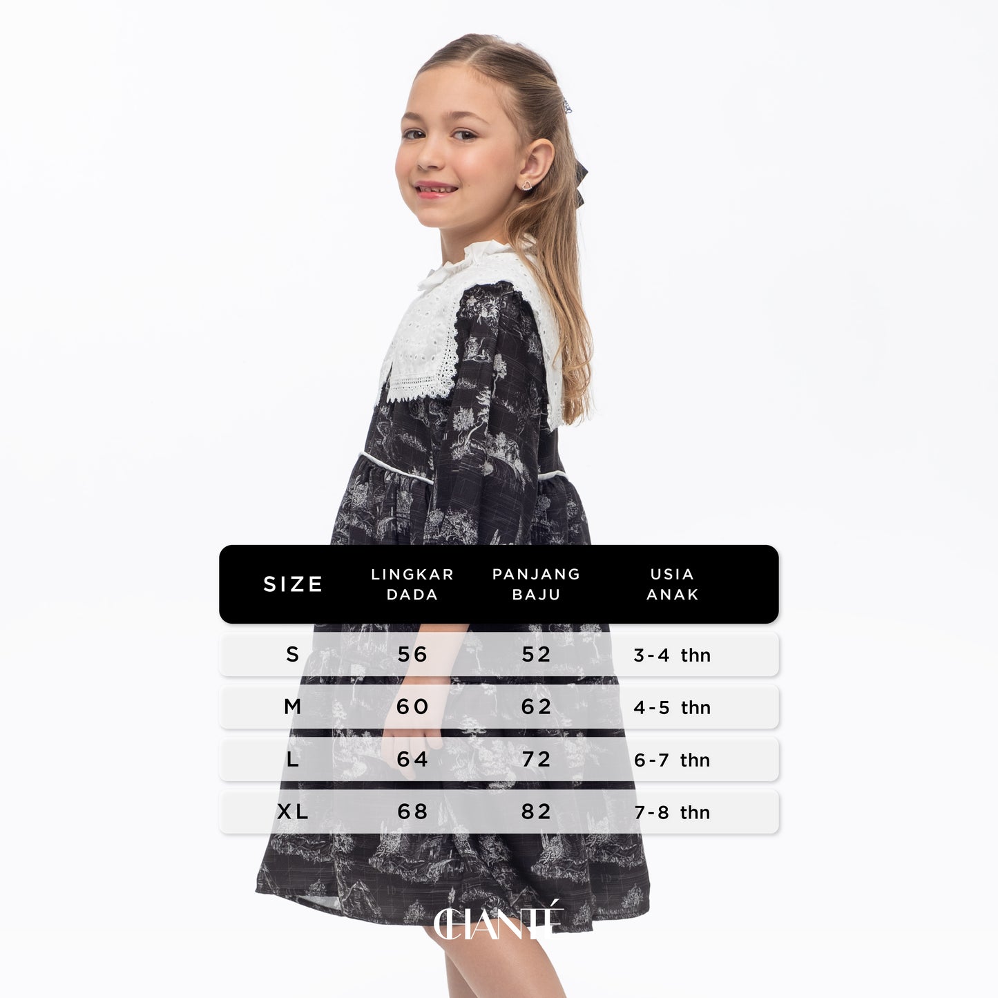 Blanca Girl Dress - Black