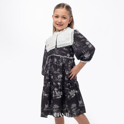 Blanca Girl Dress - Black