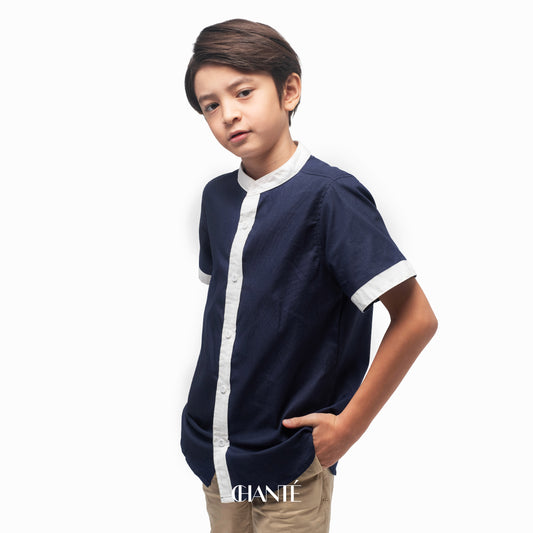 Chanté - Bowie Boy Shirt in Navy