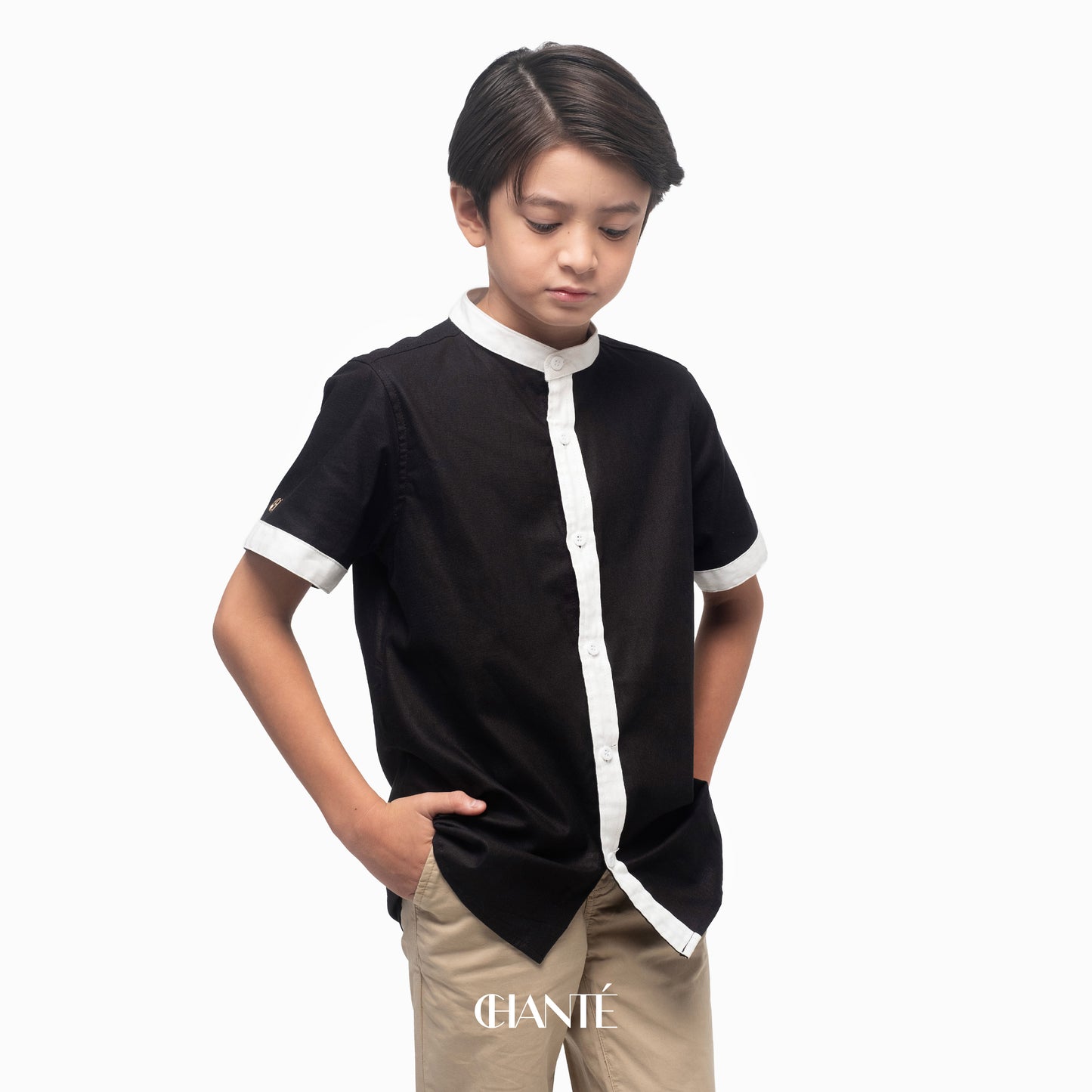 Chanté - Bowie Boy Shirt in Black