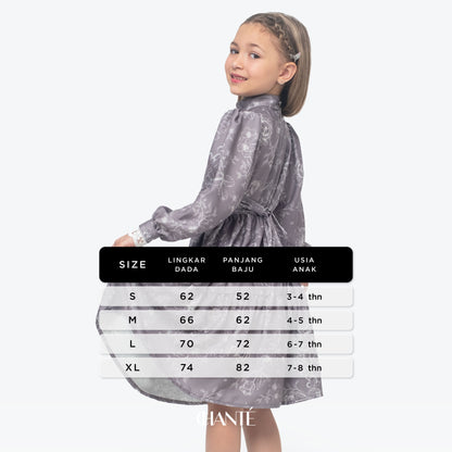 Asha Girl Dress - Grey