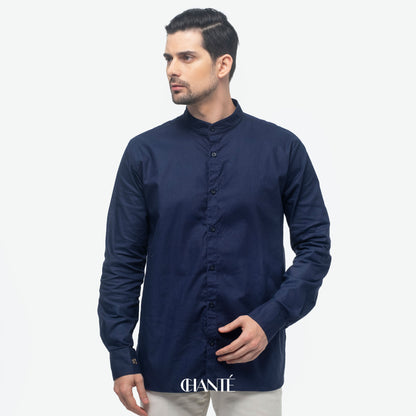 Aza Men Shirt - Navy