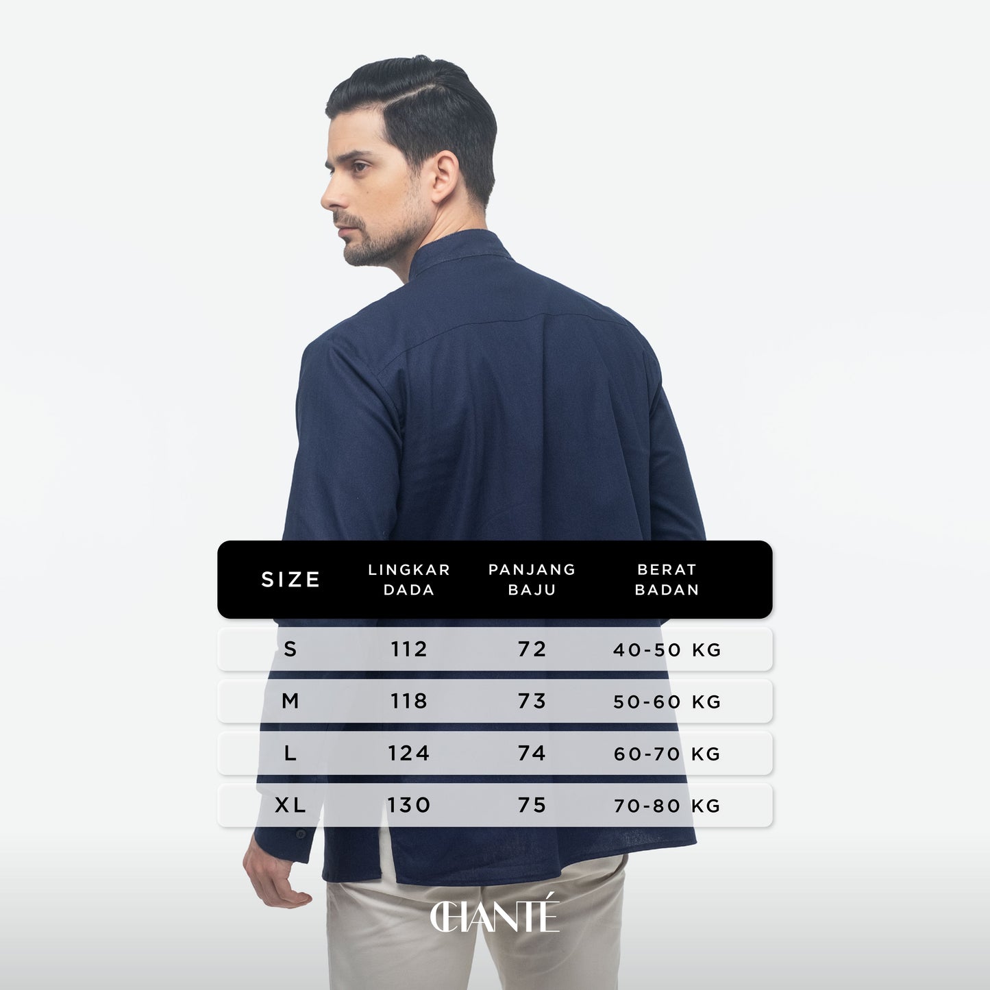 Aza Men Shirt - Navy