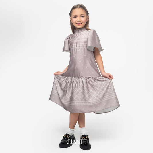 Dalia Girl Dress - Grey