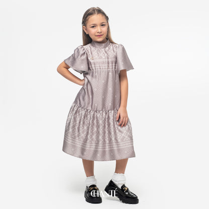 Dalia Girl Dress - Grey