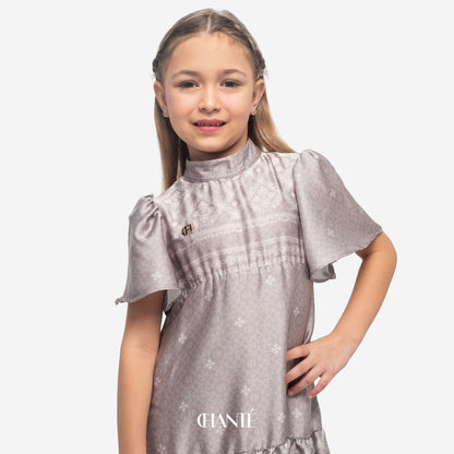 Dalia Girl Dress - Grey