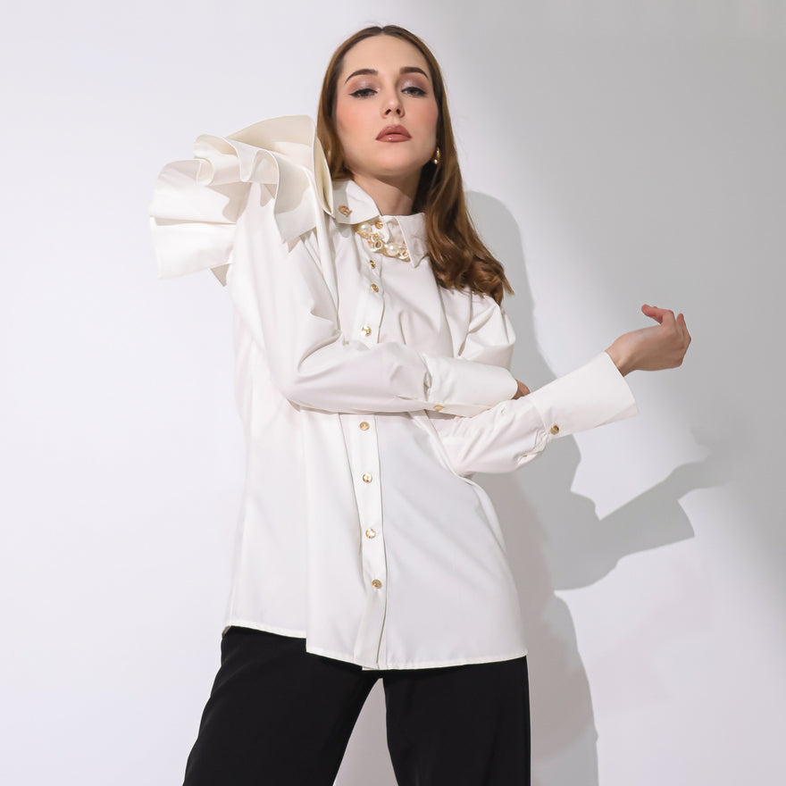 Chanté - Elaina Shirt in Broken White