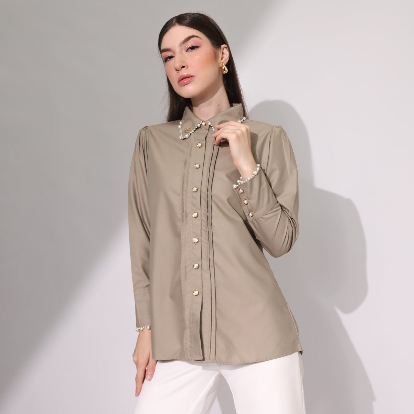 Chanté - Leona Shirt in Taupe