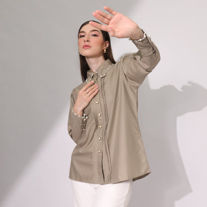 Chanté - Leona Shirt in Taupe