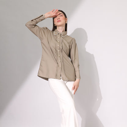 Chanté - Leona Shirt in Taupe