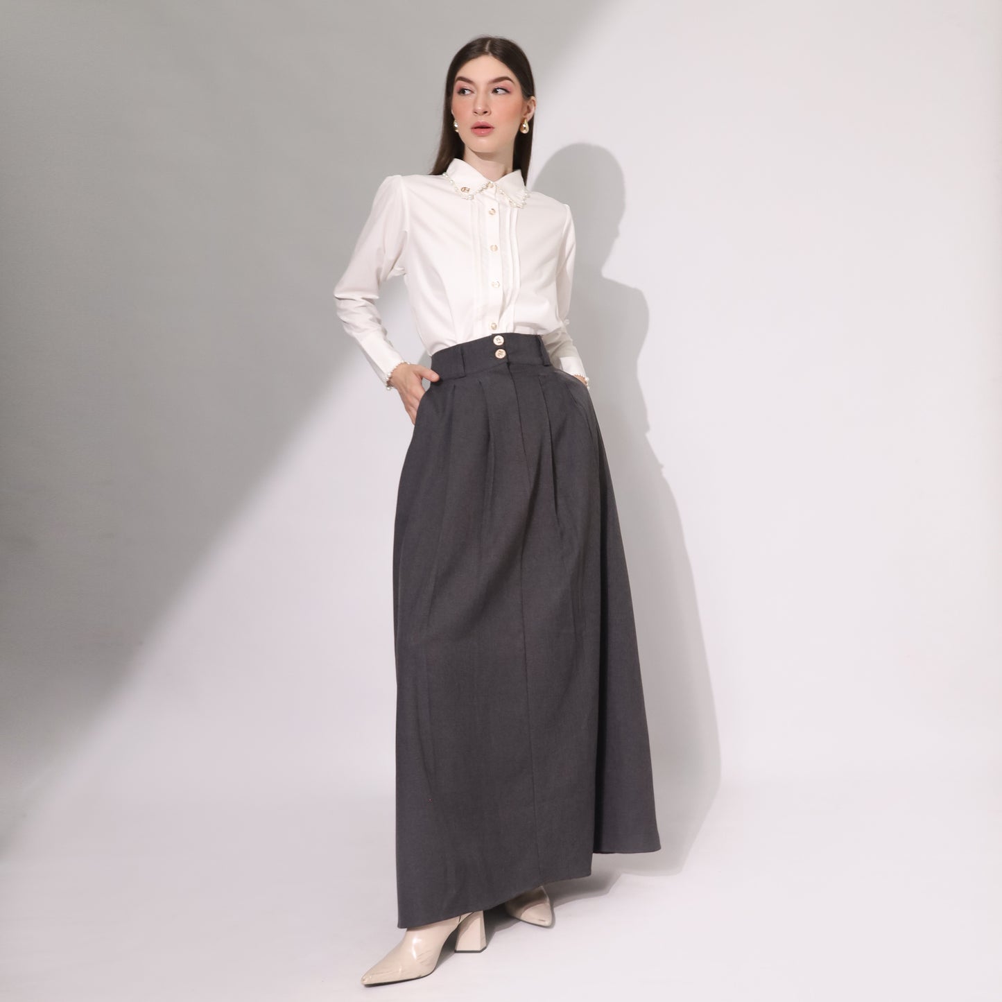 Chanté - Gaia Skirt in Dark Grey