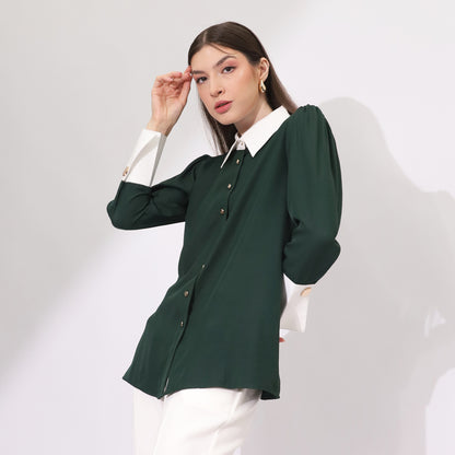 Chanté - Kaylin Shirt in Emerald