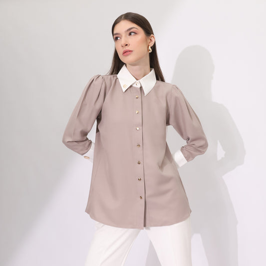 Chanté - Kaylin Shirt in Taupe