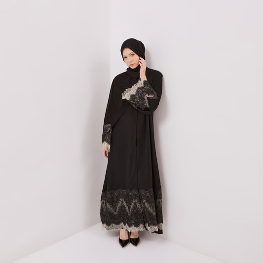 Chanté - Hania Abaya Set in Black