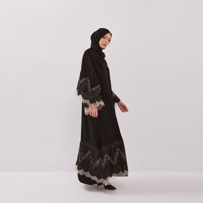 Chanté - Hania Abaya Set in Black