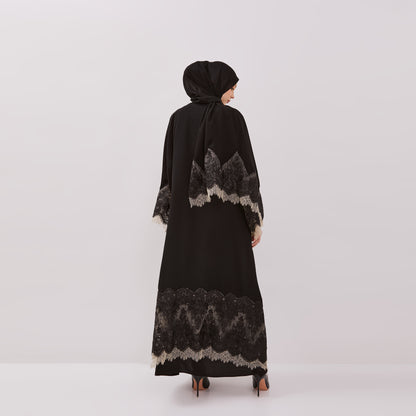 Chanté - Hania Abaya Set in Black