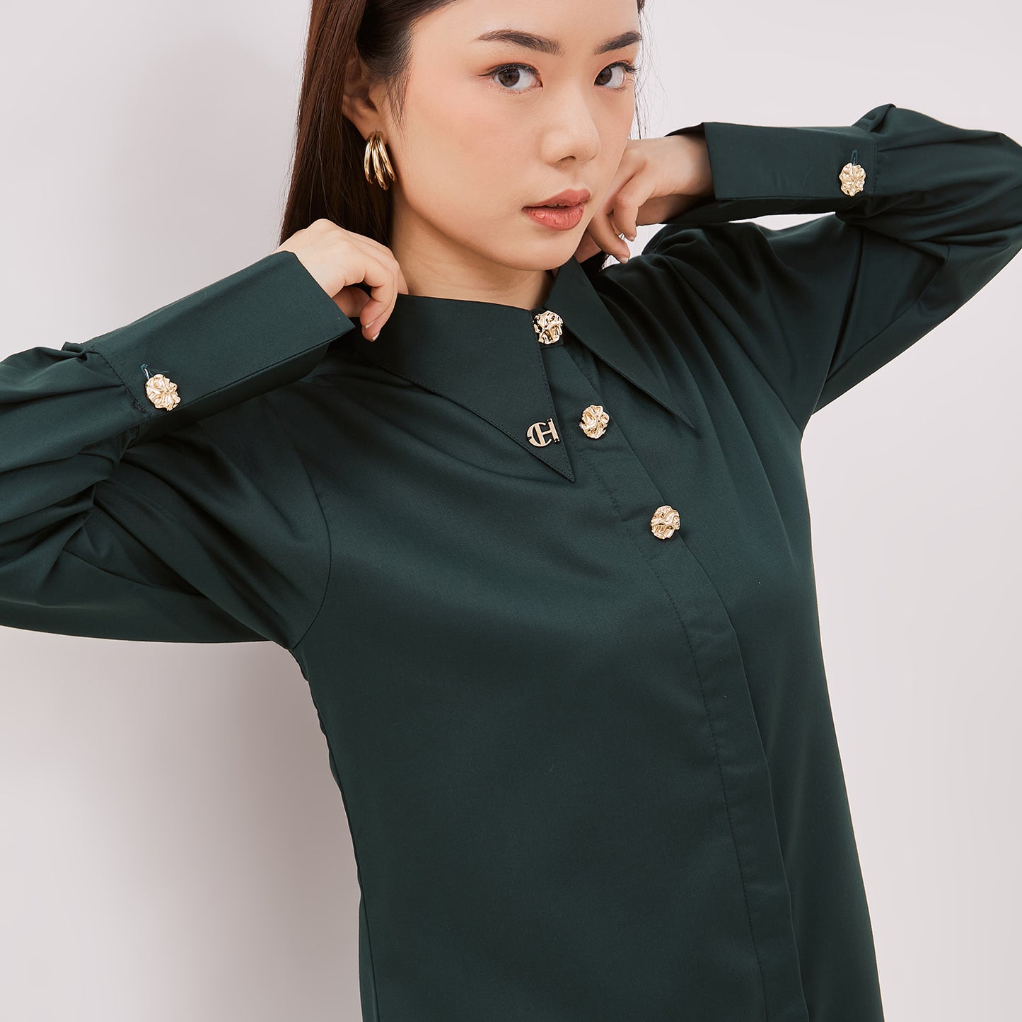 Chanté - Gaura Shirt in Emerald