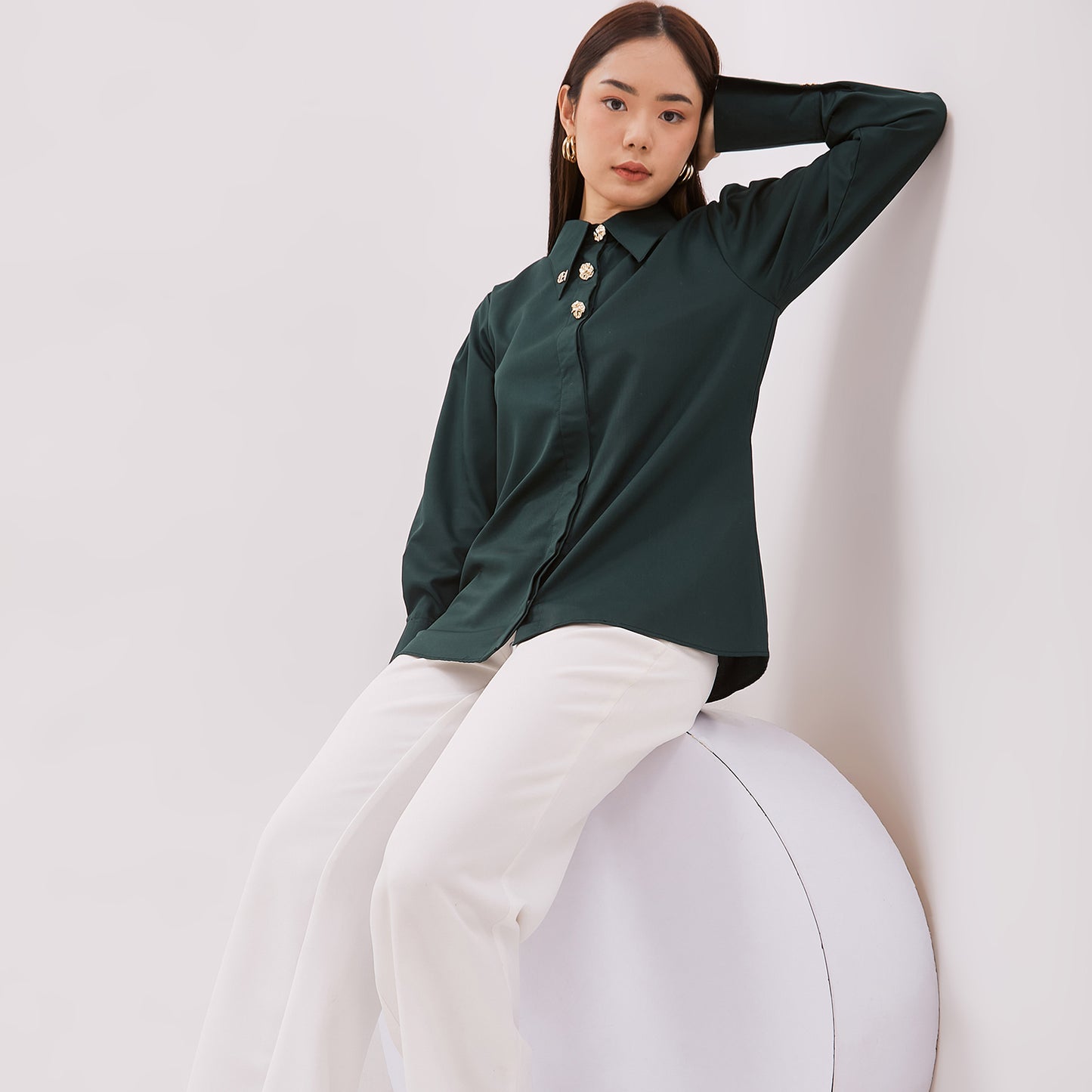 Chanté - Gaura Shirt in Emerald