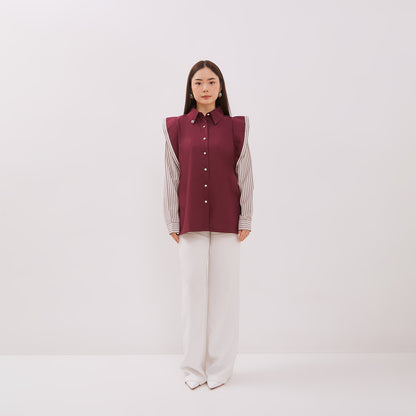 Chanté - Giana Shirt in Maroon