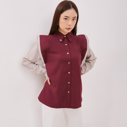 Chanté - Giana Shirt in Maroon