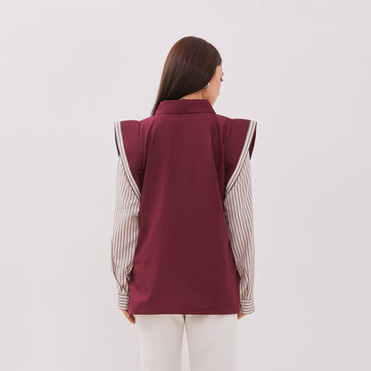 Chanté - Giana Shirt in Maroon