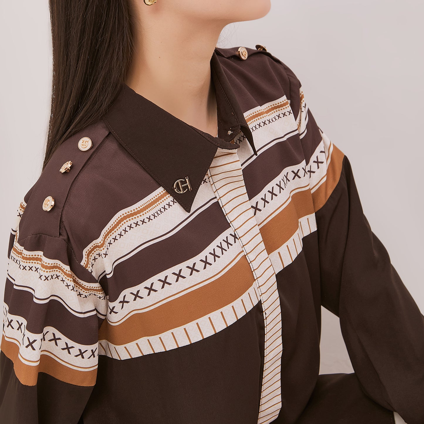 Chanté - Galla Shirt in Dark Choco