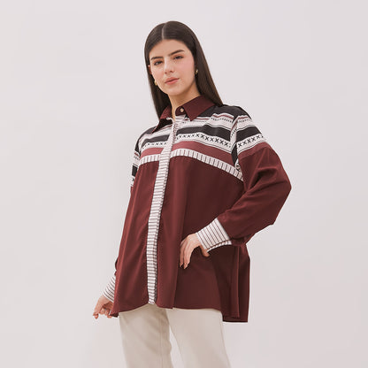 Chanté - Galla Shirt in Maroon