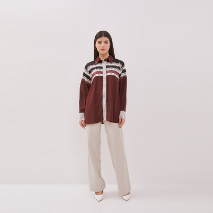 Chanté - Galla Shirt in Maroon