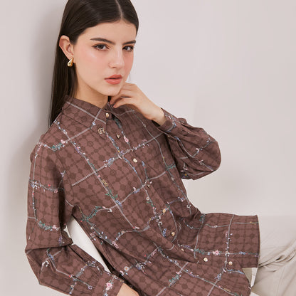 Chanté - Hadia Shirt in Dark Choco