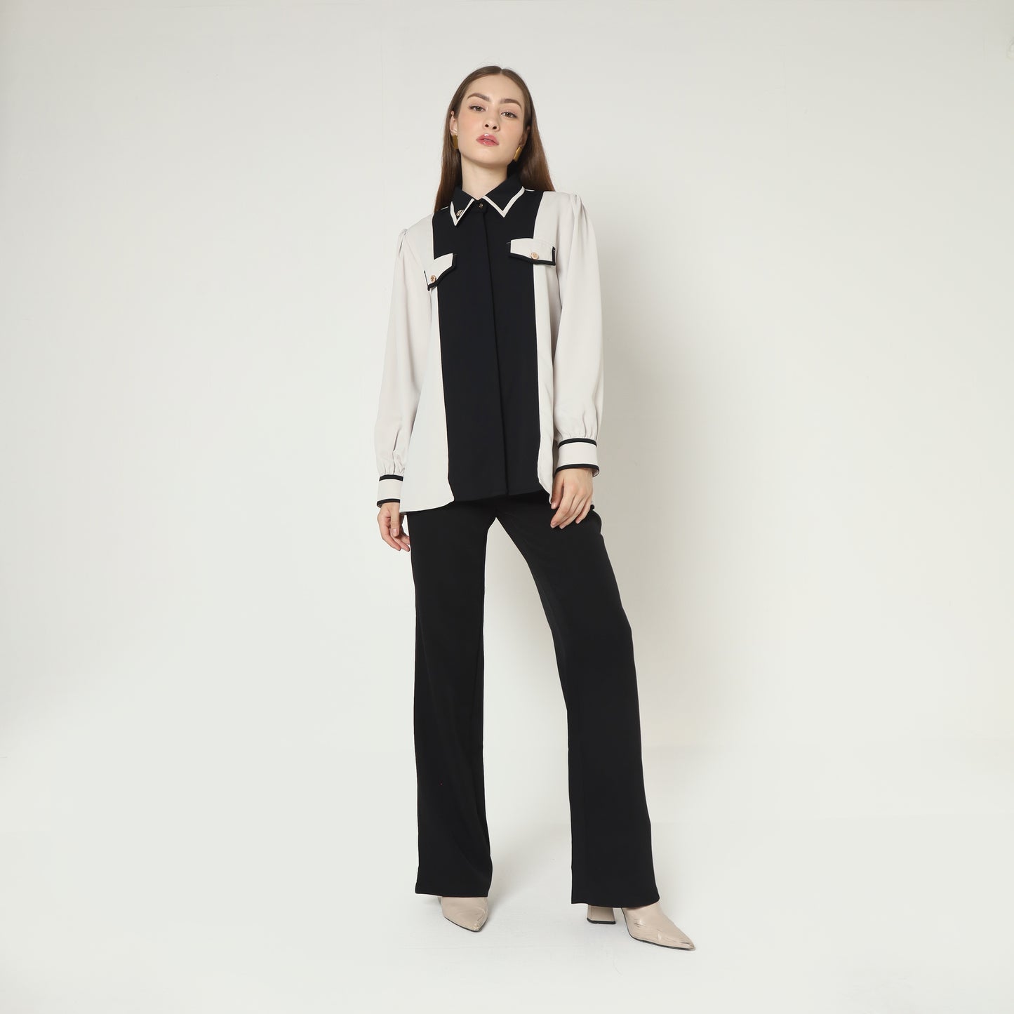 Chanté - Herina Shirt in Oat Black