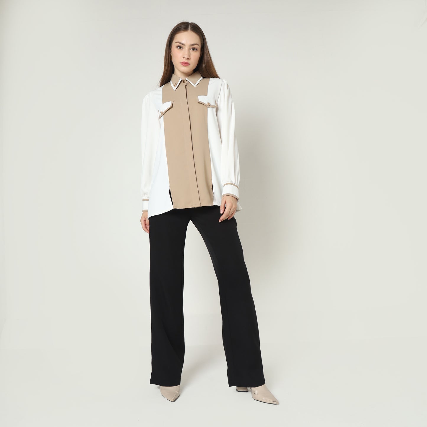 Chanté - Herina Shirt in Ivory Sand