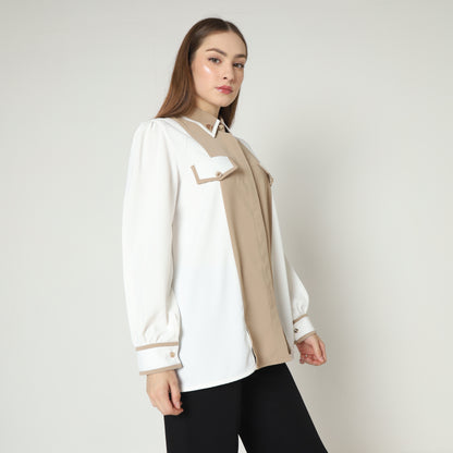 Chanté - Herina Shirt in Ivory Sand