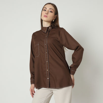 Chanté - Ivanka Shirt in Coffee