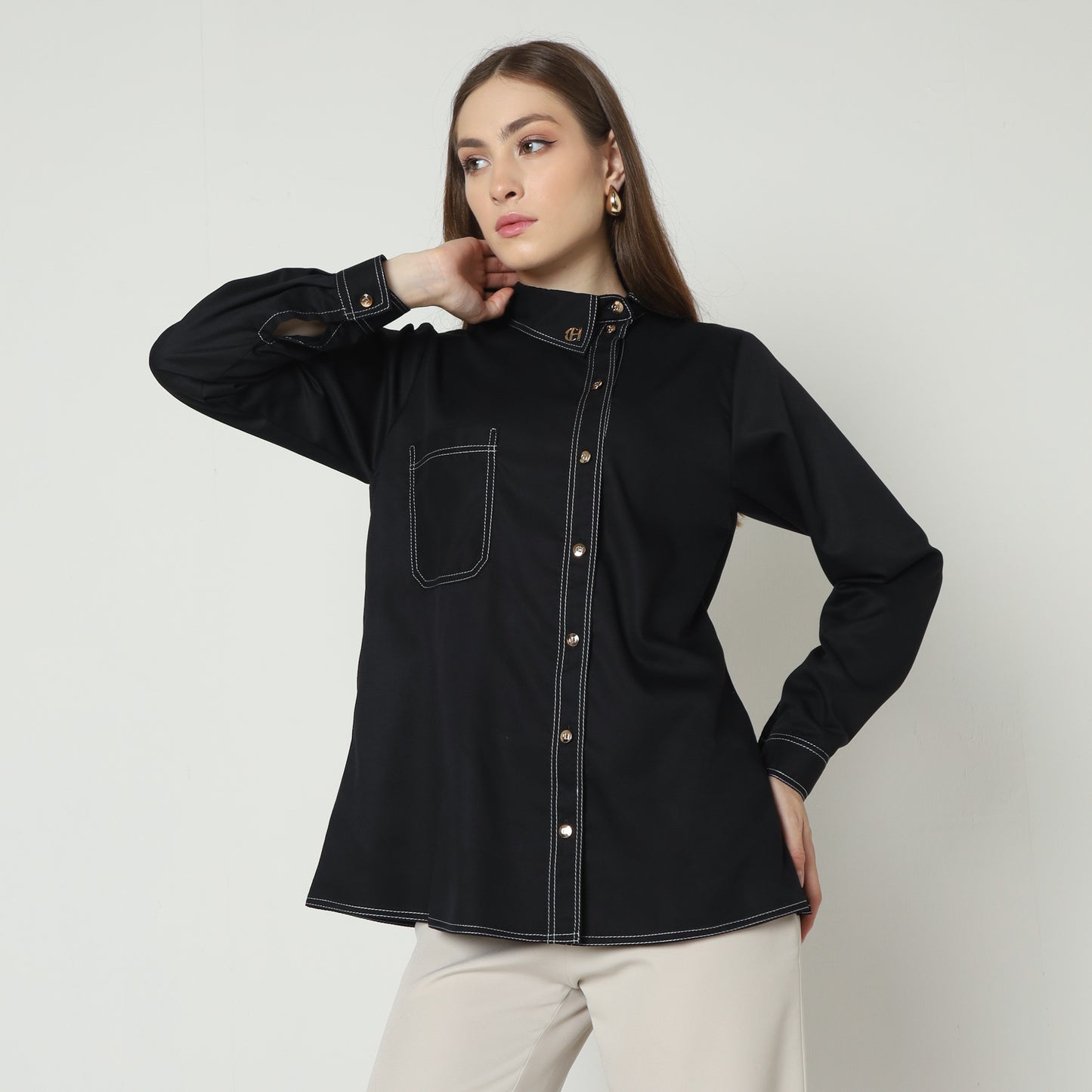 Chanté - Ivanka Shirt in Black