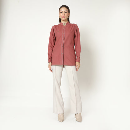 Chanté - Macy Shirt in Dark Rose