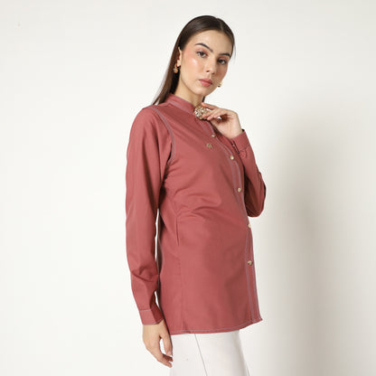 Chanté - Macy Shirt in Dark Rose