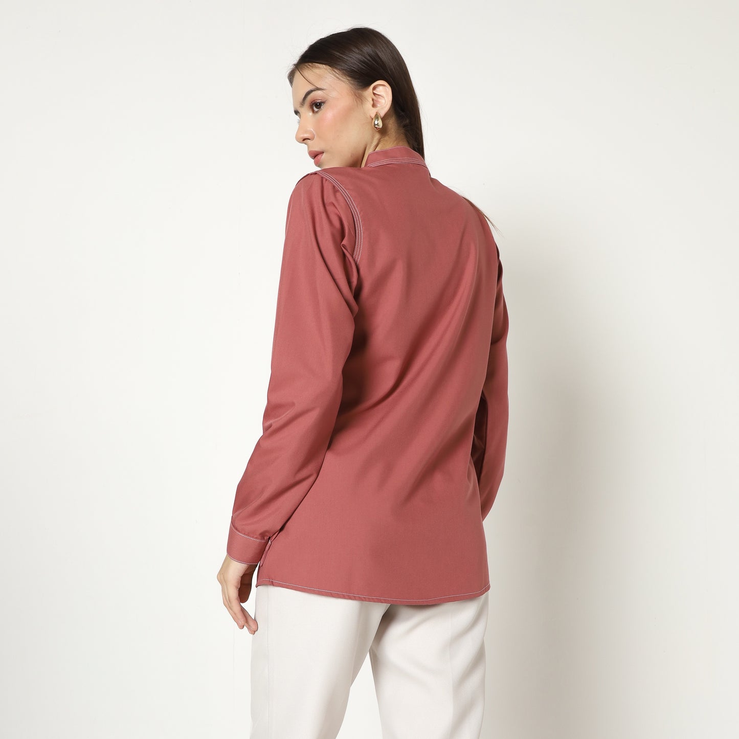 Chanté - Macy Shirt in Dark Rose