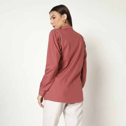 Chanté - Macy Shirt in Dark Rose