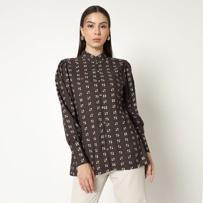 Chanté - Mila Shirt in Dark Choco