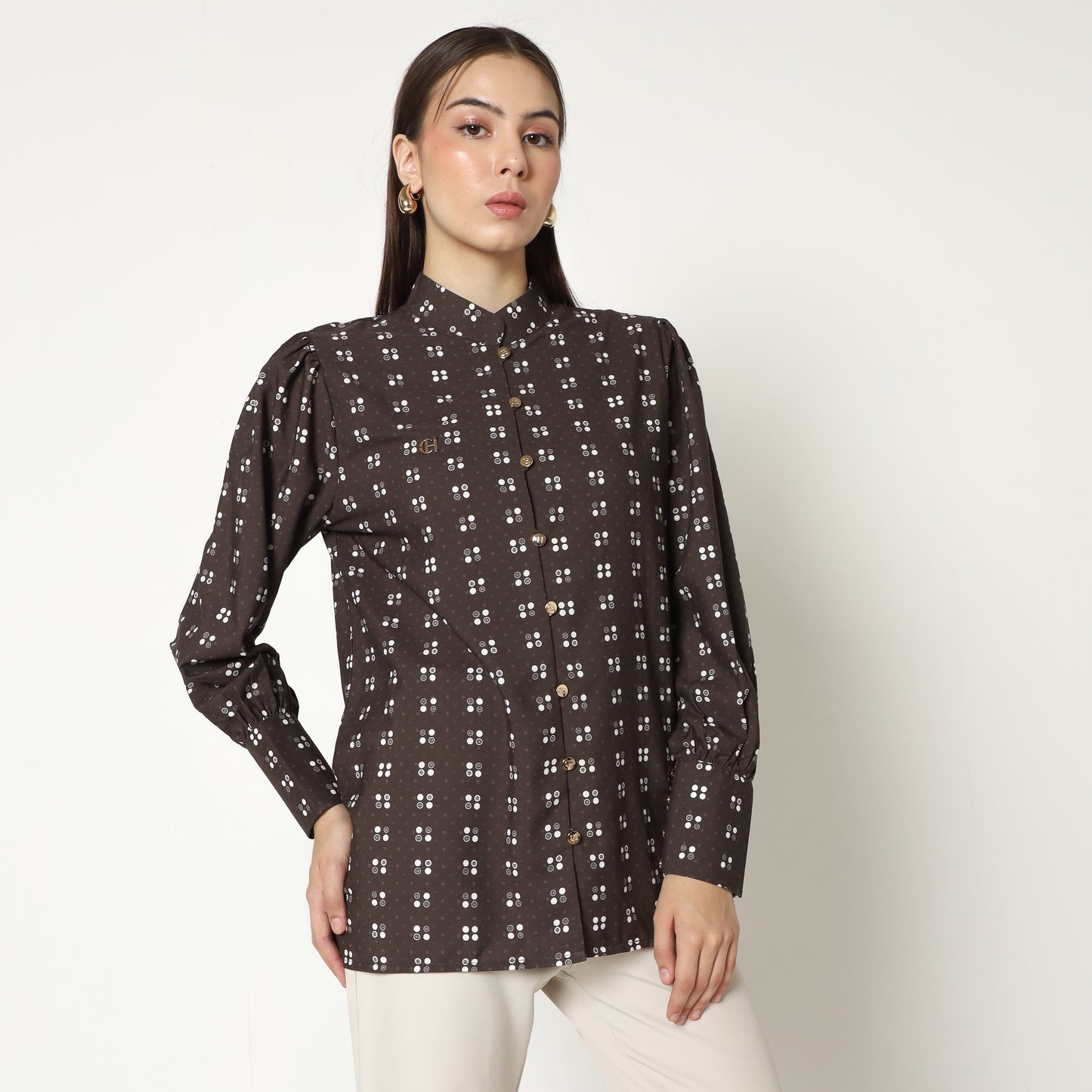 Chanté - Mila Shirt in Dark Choco
